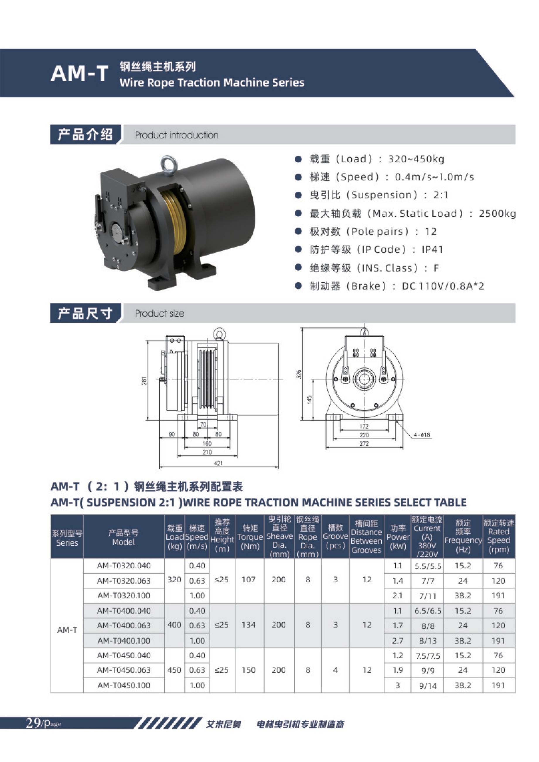 Kinetec Am-T Elevator Traction Machine Kinetec Am-T Elevator Traction Machine