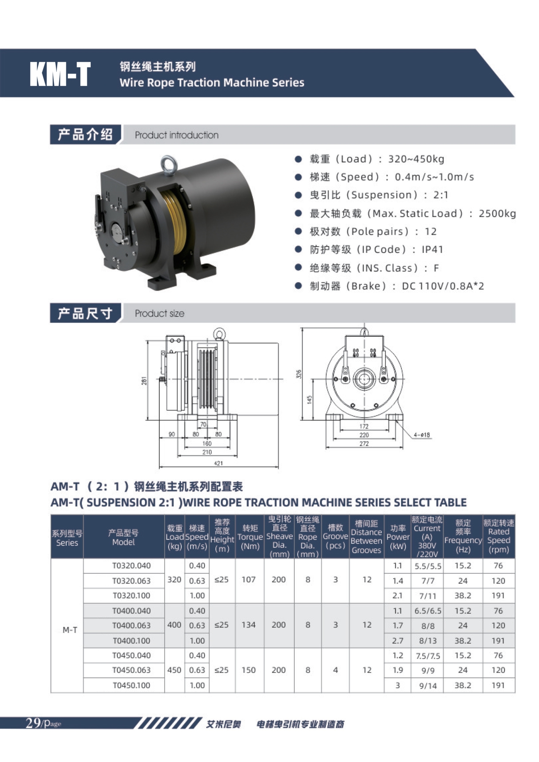 Kinetec km-T Elevator Traction Machine